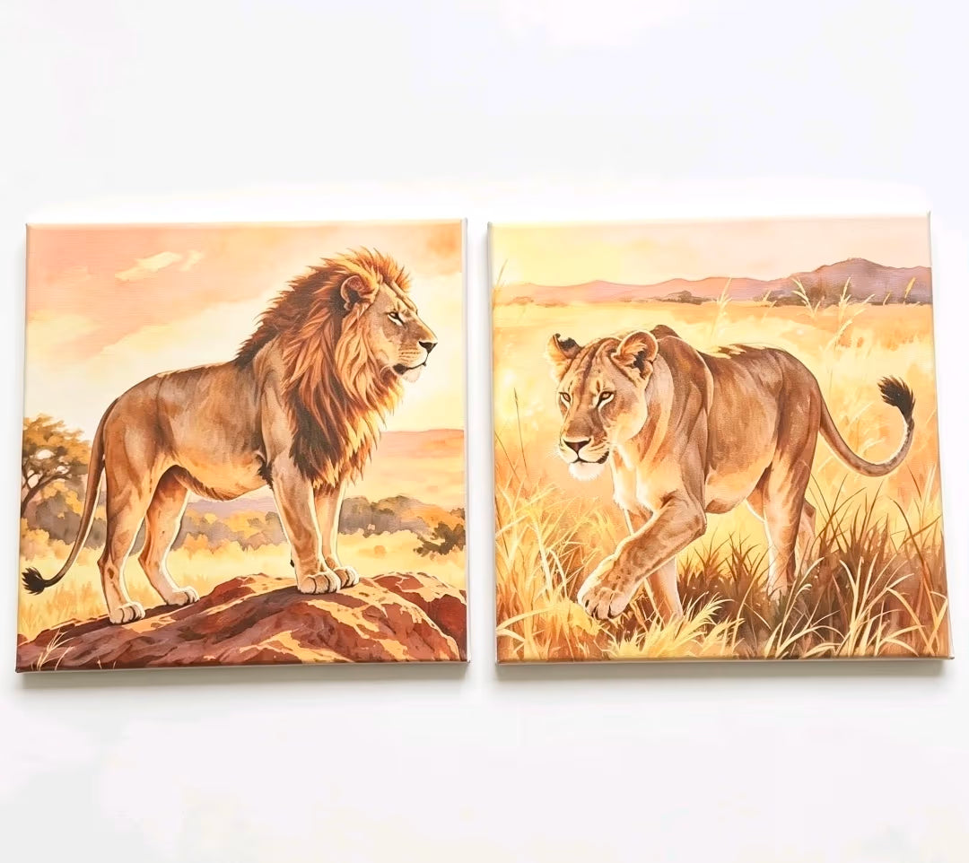Lion Pride Canvas Art Set