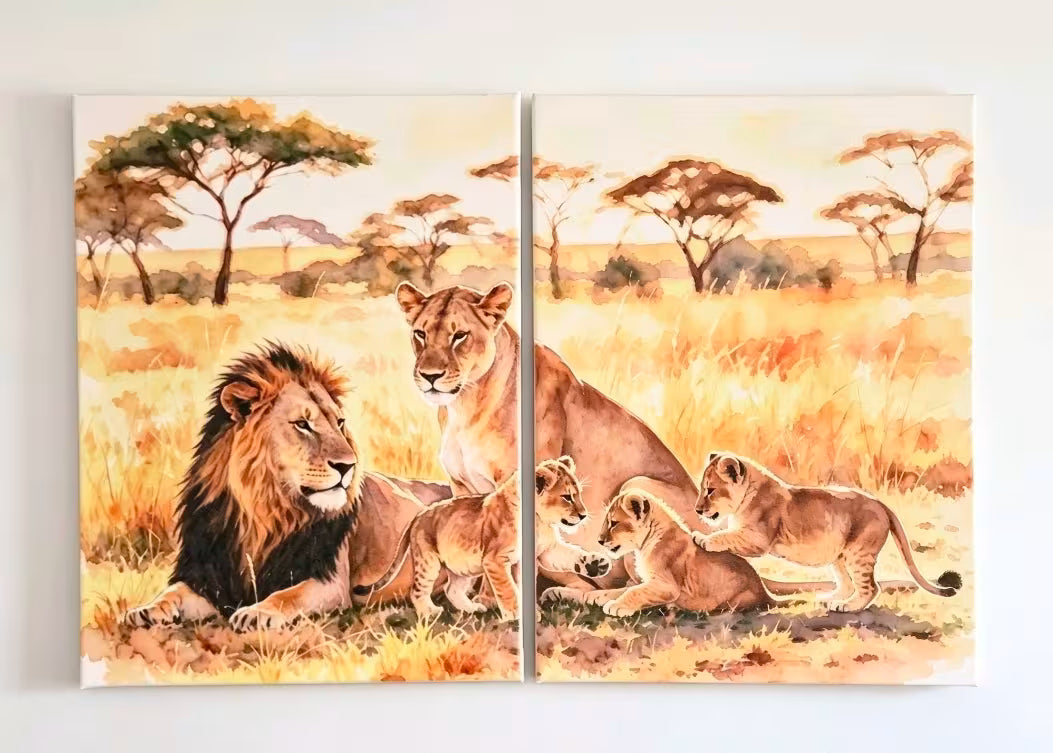 Lion Pride Canvas Art Set