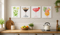 Cocktail Canvas Art - Four Piece Set - UV & LASER CREATIONS