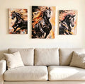 Abstract Fiery Horse Canvas Art Set