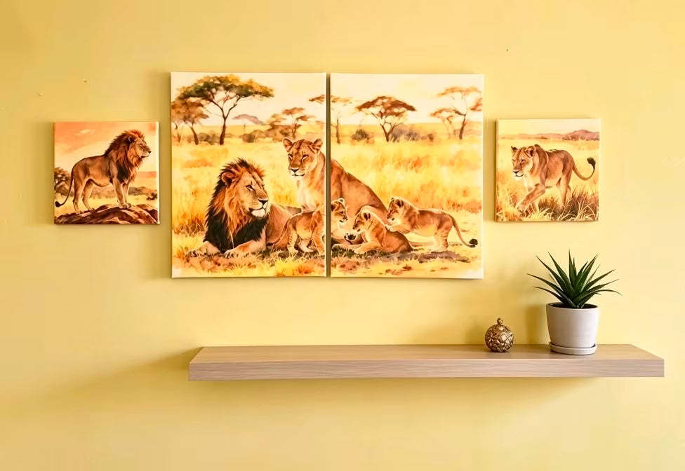 Lion Pride Canvas Art Set