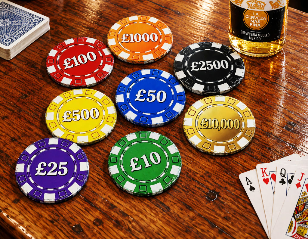 Slate Coaster Set - Poker Chip Style - UV & LASER CREATIONS