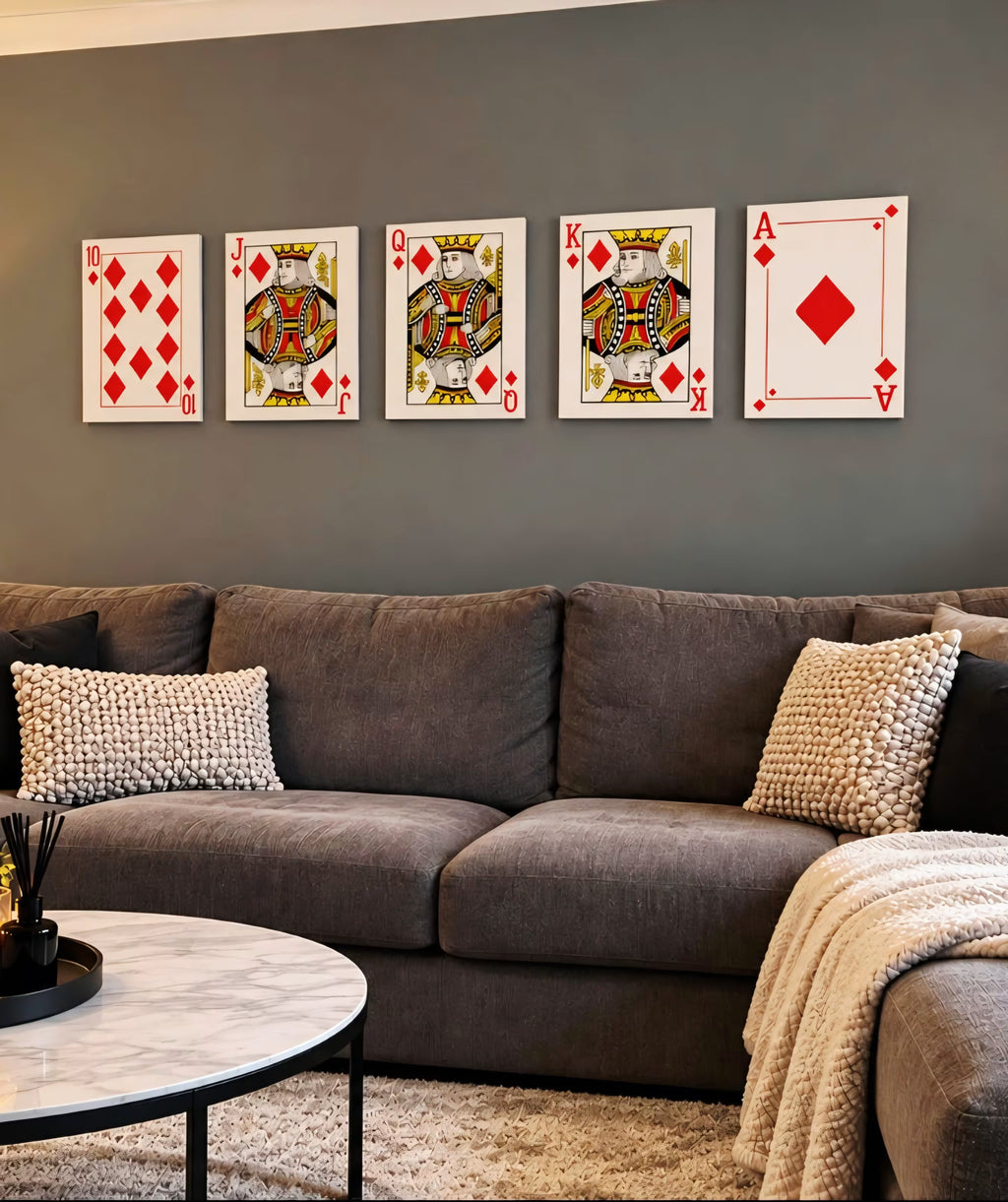Royal Flush Five Piece Canvas Set