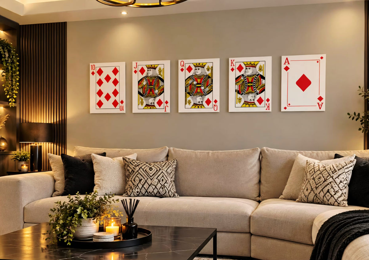 Royal Flush Five Piece Canvas Set