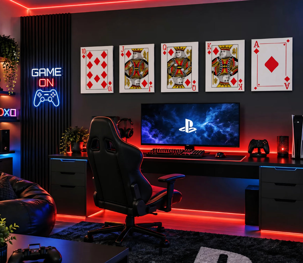 Royal Flush Five Piece Canvas Set