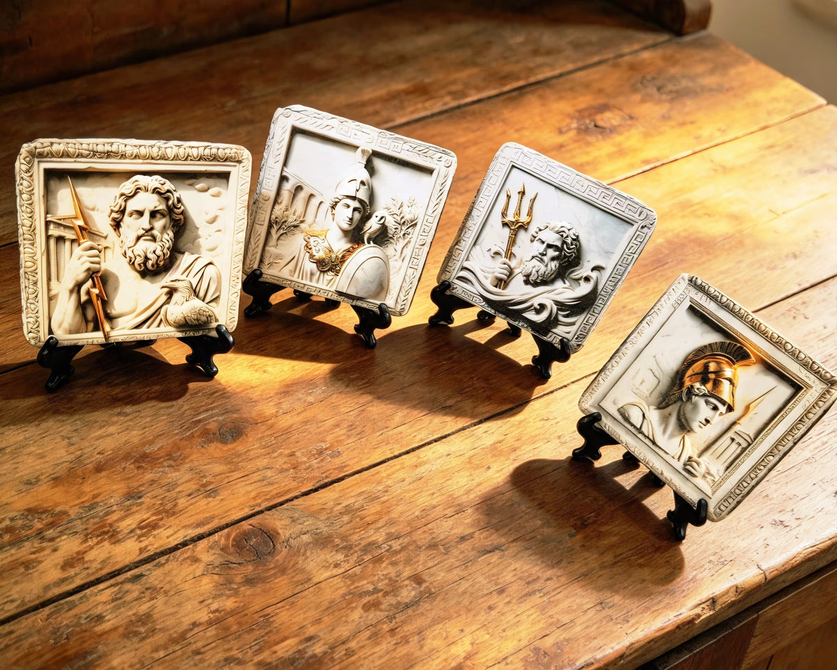 Greek Gods Slate Coaster Set Of 4