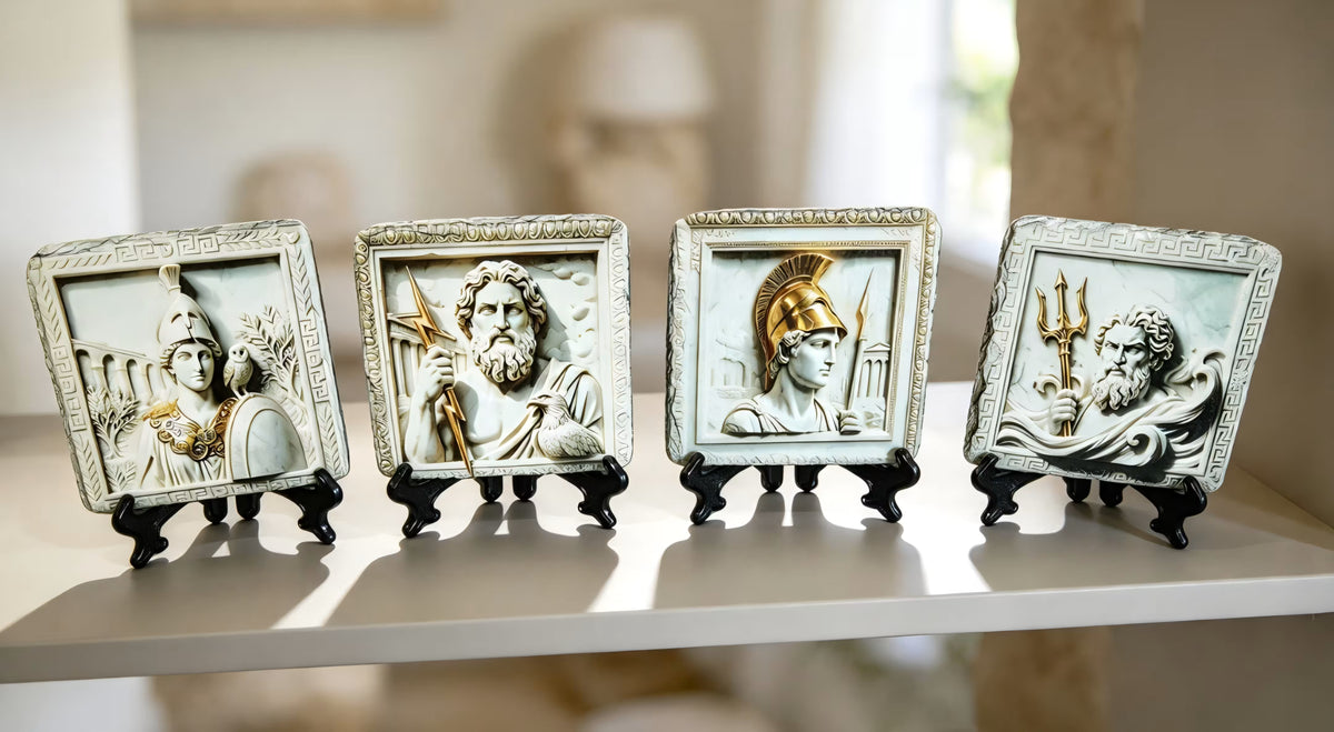 Greek Gods Slate Coaster Set Of 4