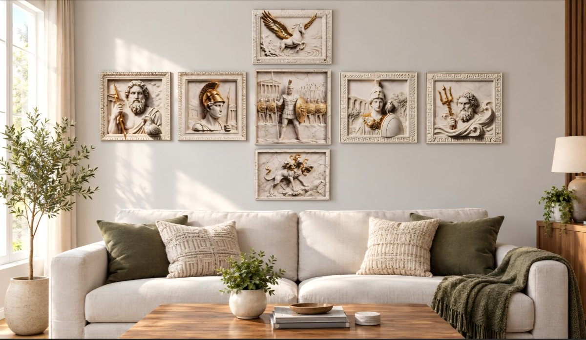 Ancient Greek Gods , Achilles, Pegasus & Cerberus Canvas Art full set - UV & LASER CREATIONS