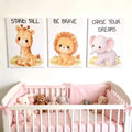 Nursery Safari Canvas Art Set