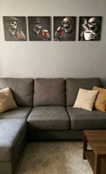 Full Set of Drinking skull Canvas Art and Whiskey Coaster Set