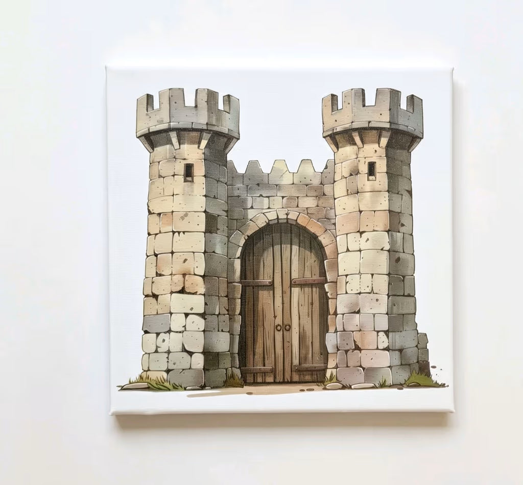 Knights and Dragon child's canvas art set - UV & LASER CREATIONS