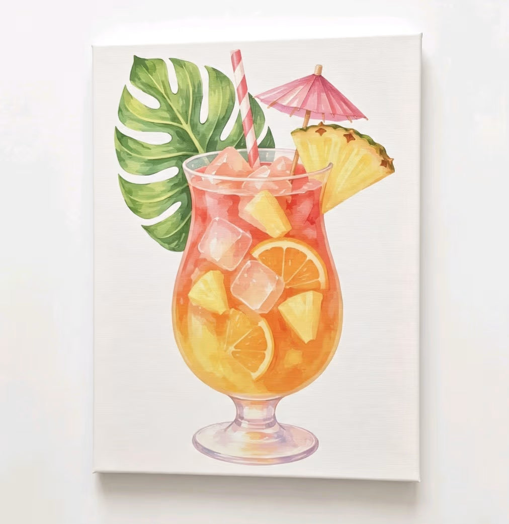 Cocktail Canvas Art - Four Piece Set - UV & LASER CREATIONS
