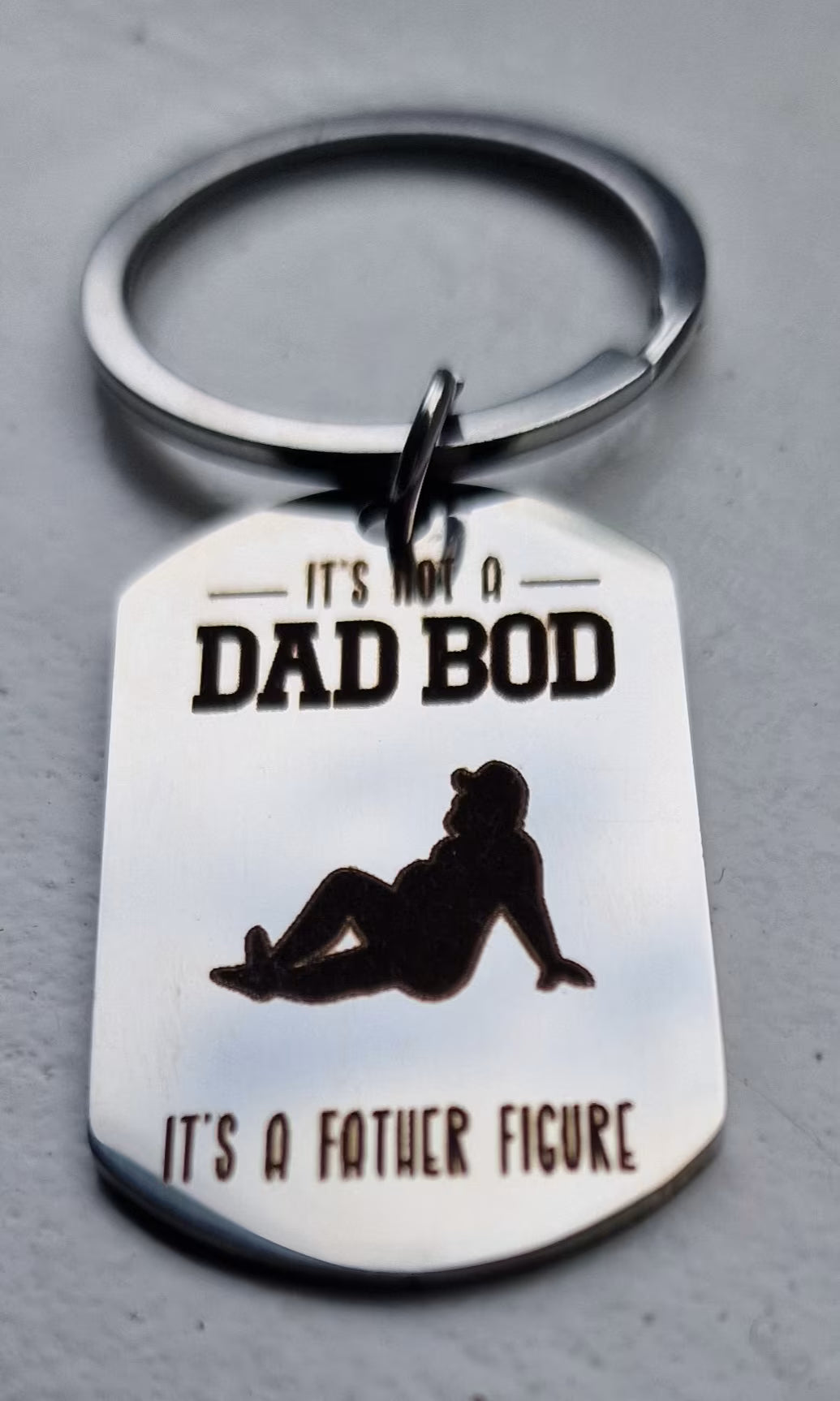 Dad Bod Laser Engraved Key Ring