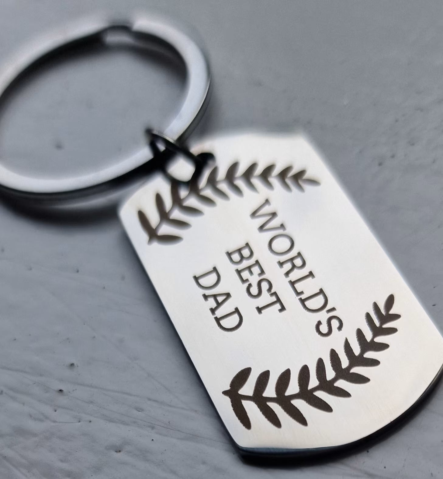 Dad Laser Engraved Key Ring