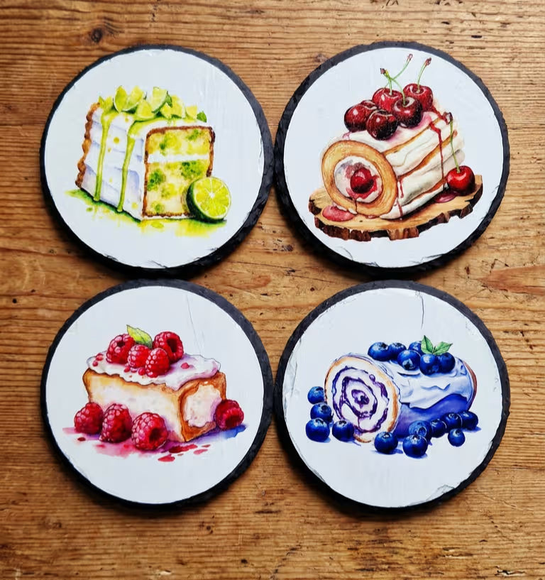 Delicious Dessert Slate Soasters Set of 4