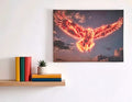 Golden Magma Eagle Canvas Art Print