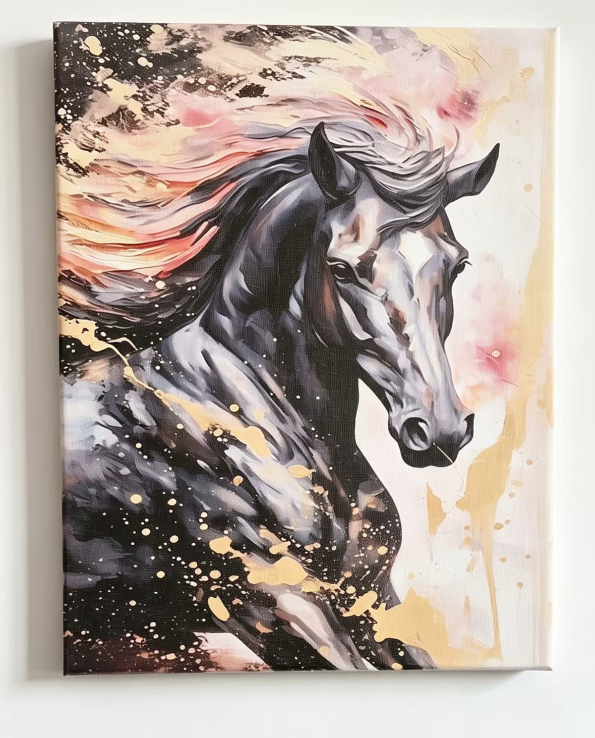 Flaming Horse Abstract Art Print Set