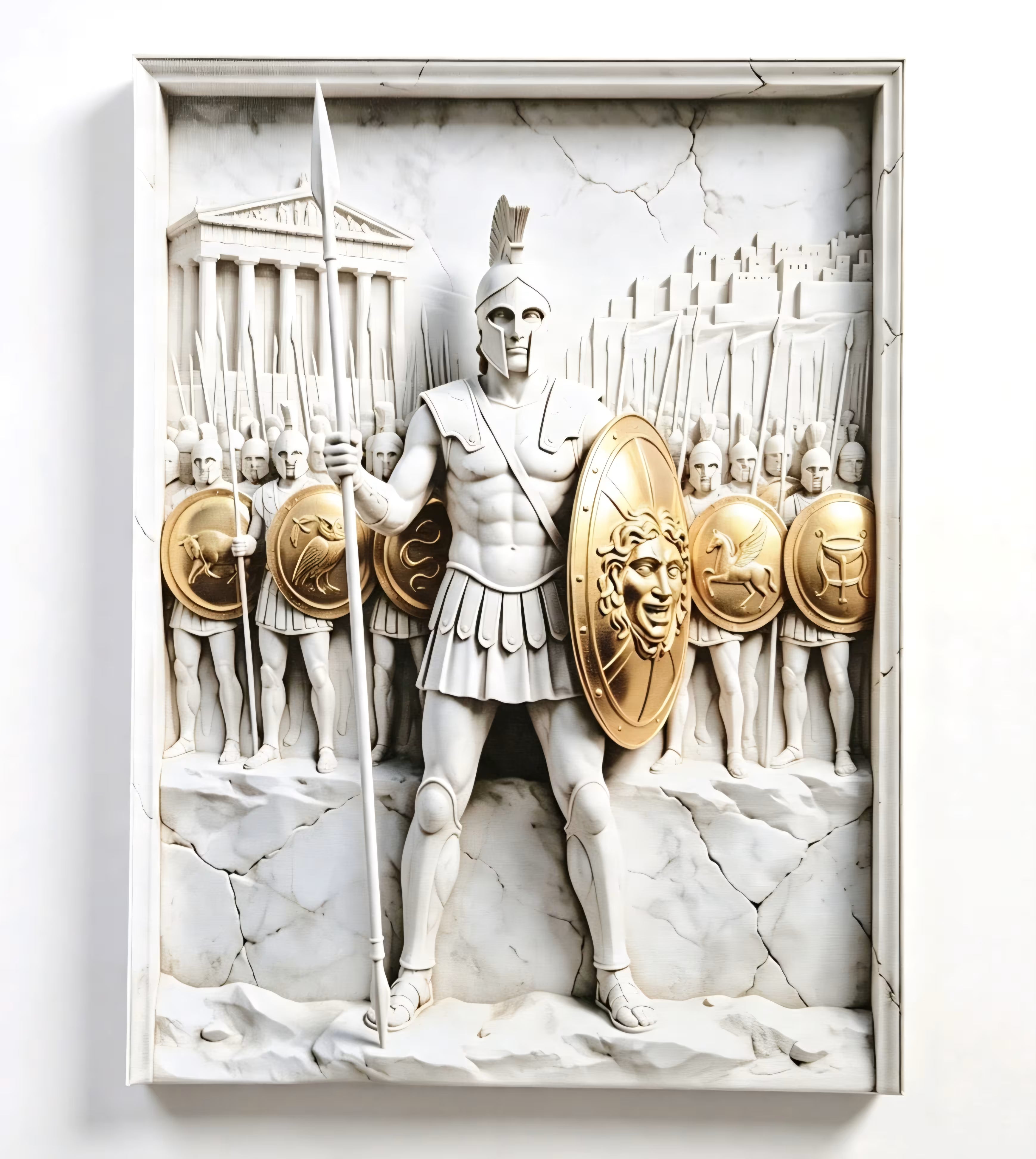 Ancient Greek Gods , Achilles, Pegasus & Cerberus Canvas Art full set