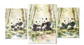 Panda Family Three Piece Canvas Art Set