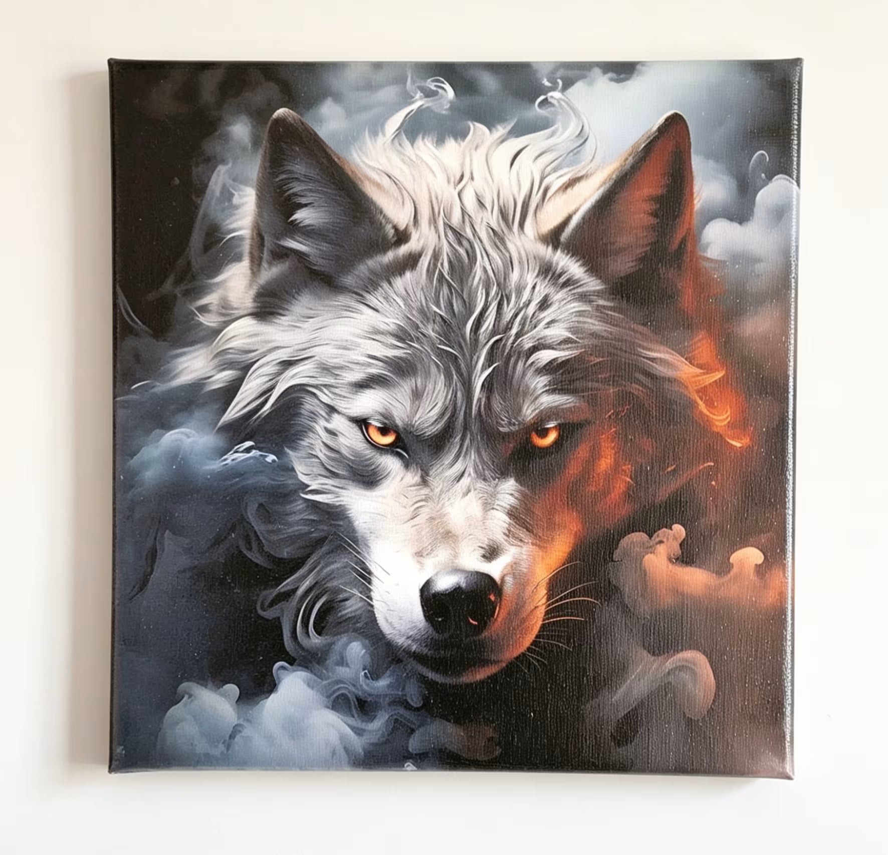 Smokey Wolf Canvas Art Set 5 piece set