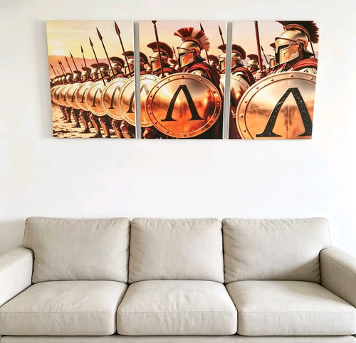 300 Spartan 3 piece canvas art set