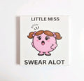 Mr men inspired novelty canvas art (little miss swear a lot)