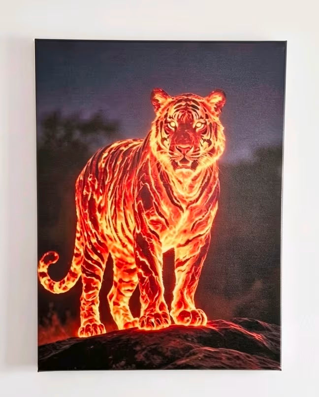 Magma Tiger Canvas Art Set