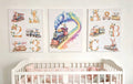 123 ABC Train Nursery Canvas Art Set - UV & LASER CREATIONS